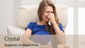  Presentation with hormones - Amazing presentation theme having women shormones - emotional pregnant woman sitting backdrop and a soft green colored foreground