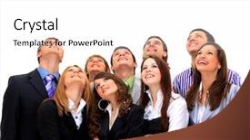  Presentation with employment law men women - Presentation theme consisting of women smiling and looking upward background and a white colored foreground