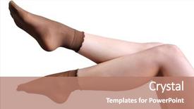  Presentation with white and black woman climbing ladders - PPT layouts featuring women socks - beautiful woman legs isolated background and a  colored foreground