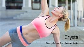  Presentation with floor - Amazing slide deck having women sport - pretty woman planking backdrop and a light gray colored foreground