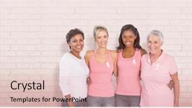  Presentation with breast cancer - Cool new presentation theme with women supporting breast cancer social backdrop and a lemonade colored foreground