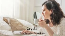  Presentation with happy hour is the best - Presentation consisting of bed in the house background and a coral colored foreground