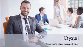  Presentation with group of people silhouettes walking - Slide deck having women teamwork - young business people group have background and a lemonade colored foreground