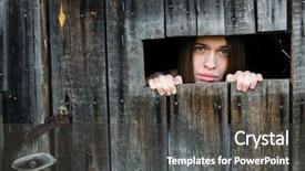  Presentation with old young - Beautiful slides featuring women trafficking - young woman locked backdrop and a dark gray colored foreground