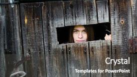  Presentation with old young - Theme with women trafficking - young woman locked background and a dark gray colored foreground