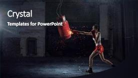  Presentation with women - Cool new presentation design with women ultimate fighting mixed media backdrop and a  colored foreground