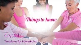  Presentation with breast cancer - Theme featuring women wearing pink and ribbons background and a lemonade colored foreground