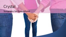  Presentation with breast cancer - PPT layouts having breast cancer holding hands background and a lemonade colored foreground