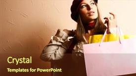  Presentation with beautiful black women smiling - Theme featuring women with her shopping bag background and a tawny brown colored foreground