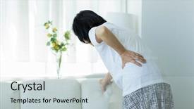  Presentation with low back - Presentation enhanced with hernia - middle aged women with low background and a lemonade colored foreground