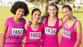  Presentation with runners - Presentation theme featuring  background and a  colored foreground