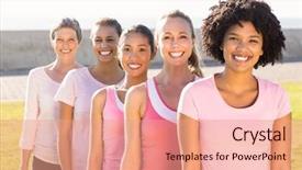  Presentation with breast cancer - Colorful presentation design enhanced with  backdrop and a  colored foreground