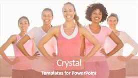  Presentation with breast cancer - Slide set with  background and a  colored foreground