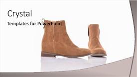  Presentation with ankle - Presentation theme consisting of womens footwear - women's autumn ankle boots isolated background and a white colored foreground