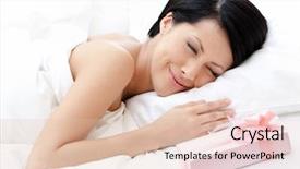  Presentation with being a single woman - PPT layouts consisting of womens day celebration - sleeping woman and present background and a lemonade colored foreground