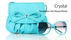  Presentation with fashion accessories - Slides enhanced with women's fashion accessories isolated background and a  colored foreground