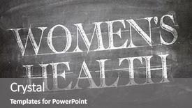  Presentation with women health - Slide deck consisting of women's health written on blackboard background and a gray colored foreground