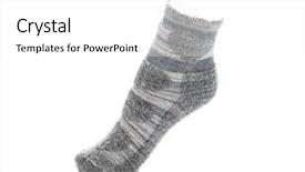  Presentation with sports - Beautiful slide deck featuring women's sports sock isolated backdrop and a white colored foreground