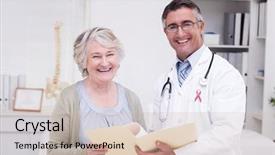  Presentation with female male symbol - Beautiful PPT layouts featuring womens symbol - pink awareness ribbon against happy backdrop and a soft green colored foreground