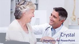  Presentation with female male symbol - Colorful slide deck enhanced with womens symbol - pink awareness ribbon against male backdrop and a sky blue colored foreground