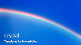  Presentation with sky rainbow - Presentation enhanced with wonder of the sky - rainbow background and a teal colored foreground