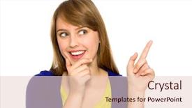  Presentation with girl mentor - Theme enhanced with  background and a  colored foreground.