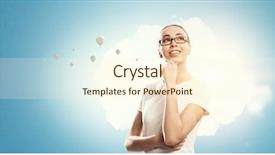  Presentation with think - Presentation design consisting of wonder woman - let me think it background and a cream colored foreground