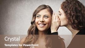  Presentation with women - Slide deck with wonder woman - secrets between women background and a  colored foreground