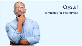  Presentation with african american - Colorful PPT theme enhanced with wonderful - african american man with beard backdrop and a white colored foreground