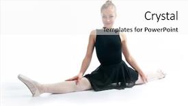  Presentation with ballerina - Theme having wonderful ballerina isolated on white background and a white colored foreground