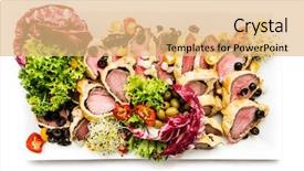  Presentation with rich - Cool new slide set with wonderful beef wellington with rich backdrop and a coral colored foreground