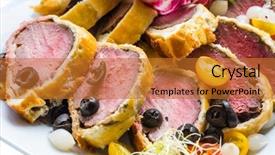  Presentation with rich - Amazing presentation theme having wonderful beef wellington with rich backdrop and a red colored foreground