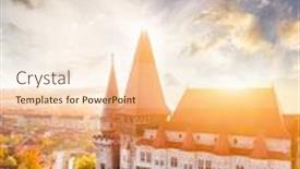  Presentation with gothic castle - Slide deck with wonderful-gothic-renaissance-castle background and a lemonade colored foreground