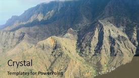  Presentation with landscape architecture portfolio - Beautiful slide deck featuring wonderful landscape on the island backdrop and a  colored foreground