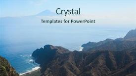  Presentation with landscape maintenance vehicle - Colorful slide set enhanced with wonderful landscape on the island backdrop and a  colored foreground