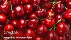  Presentation with red - Cool new presentation theme with wonderful red cherries backdrop and a tawny brown colored foreground