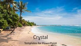  Presentation with sri lanka - Colorful slide deck enhanced with wonderful sand beach of mirissa backdrop and a  colored foreground