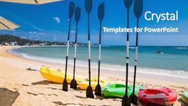  Presentation with footprints sand - Presentation design enhanced with wonderful sand beach of unawatuna background and a  colored foreground