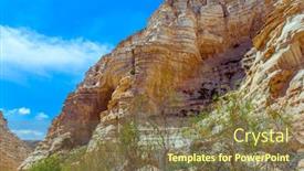  Presentation with caves - Audience pleasing slide deck consisting of wonderful-spring-in-israel-canyon backdrop and a violet colored foreground