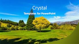  Presentation with green lake - Cool new slide set with wonderful summer day picturesque hills and green lawns in the vicinity of lake wanaka south island new zealand concept of active ecological and photo tourism backdrop and a teal colored foreground