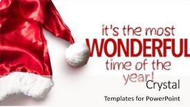  Presentation with time - Amazing slide set having wonderful time of the year backdrop and a sky blue colored foreground