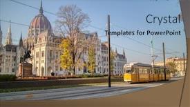  Presentation with urban - Presentation consisting of wonderful-urban-landscape-of-square background and a light blue colored foreground