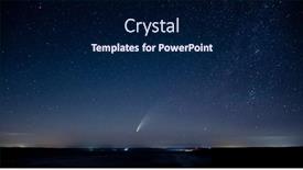 Presentation with 2020 - PPT theme enhanced with wonderful-view-of-starry-sky background and a navy blue colored foreground