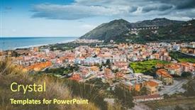  Presentation with island resort - Theme having wonderful view of of the mediterranean resort town location brolo city messina sicily island italy europe scenic image of beautiful spring landscape discover the beauty of earth background and a tawny brown colored foreground