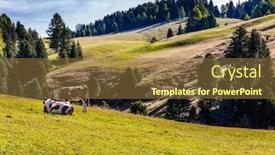  Presentation with tourism - Cool new presentation theme with wonderful-warm-day-in-early backdrop and a tawny brown colored foreground