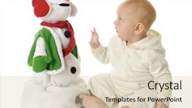  Presentation with baby toy - Cool new slides with wondering if he is touchable backdrop and a  colored foreground