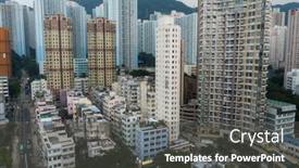  Presentation with residential - Slide set consisting of wong-tai-sin-hong-kong background and a dark gray colored foreground