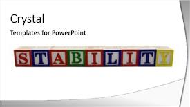  Presentation with abc - Cool new presentation design with wood alphabet blocks spelling stability backdrop and a  colored foreground