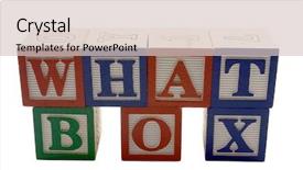  Presentation with abc - Slides featuring wood alphabet blocks spelling what background and a lemonade colored foreground