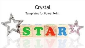  Presentation with magic wand - Audience pleasing slide deck consisting of wood alphabet blocks with magic backdrop and a  colored foreground